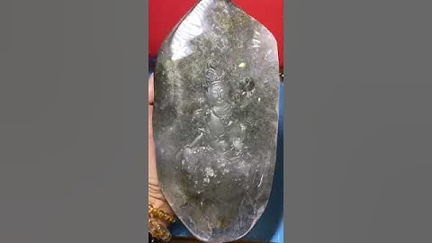 giao lưu bức quan âm tạc từ phôi thạch anh sáng đẹp #gem #ruby #daquy