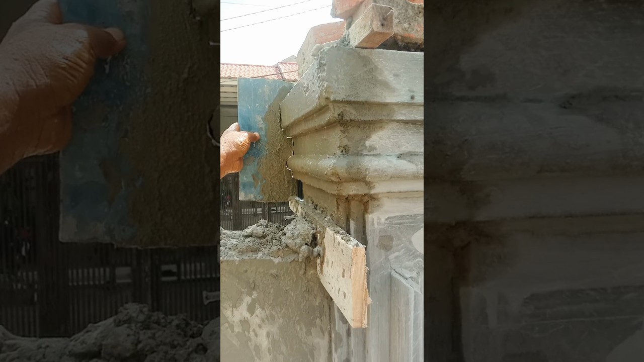 cara mudah bikin kepala tiang pagar 