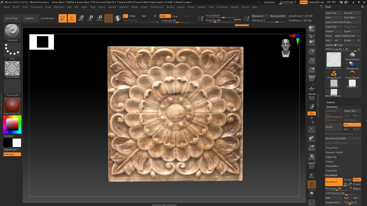 Make Wallart In Zbrush With using of Alpha / #zbrush - YouTube