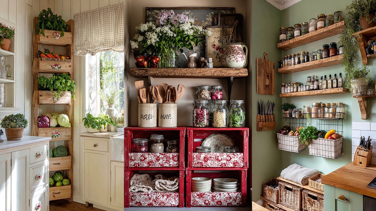 Гениальные идеи для хранения вещей на маленькой кухне фермерского дома | Умные идеи для экономии ...