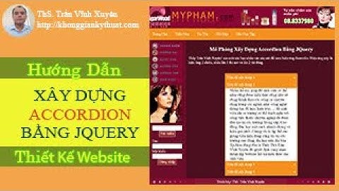 Xây Dựng Chức Năng Accordion Bằng Jquery