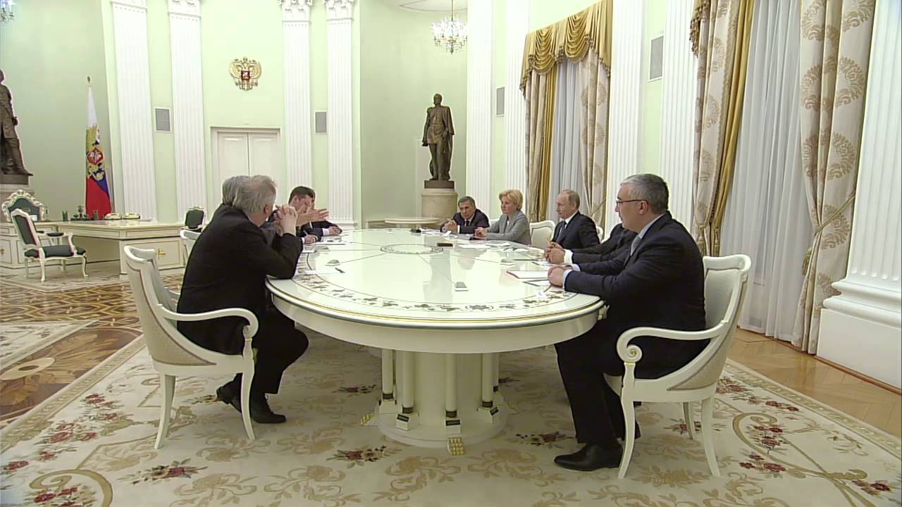 Vladimir Putin met in the Kremlin with President of WorldSkills International (WSI) Simon Bartley
