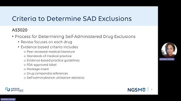 Medicare Part B Drugs & Biologicals Series (Part 6) Self Administered Exclusions and Free of Charge