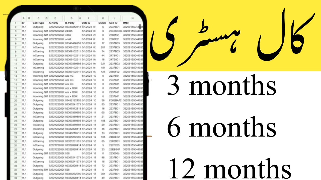 cdr call detail record pakistan 2025 | cdr call detail record kaise ...
