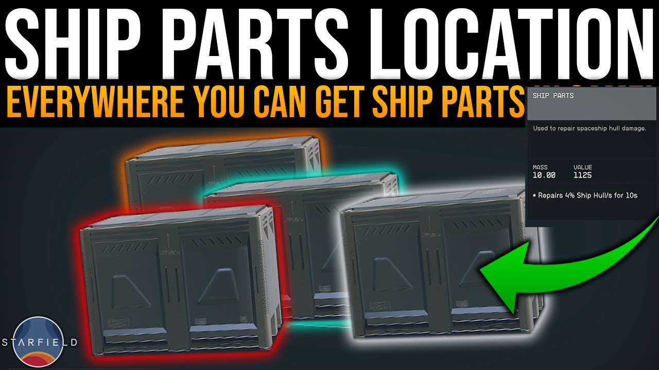 BEST WAY TO GET SHIP PARTS TO FIX YOUR SHIP - Starfield Ship Parts