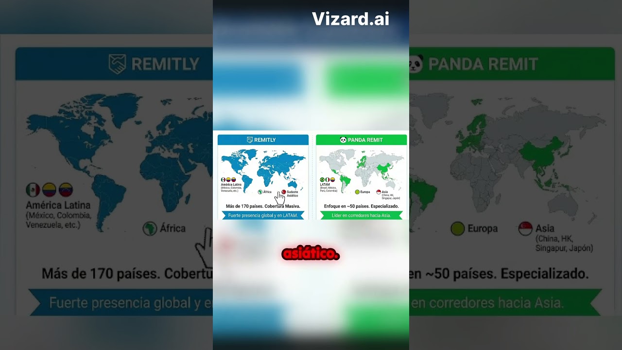 Panda Remit vs Remitly: Cobertura de países
