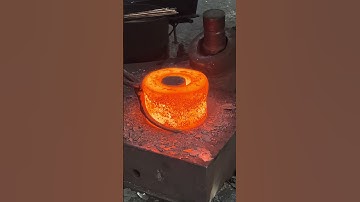 Inside the factory Forging Workers Shape Bearing Rings in Extreme Heat! #process #forging #machine