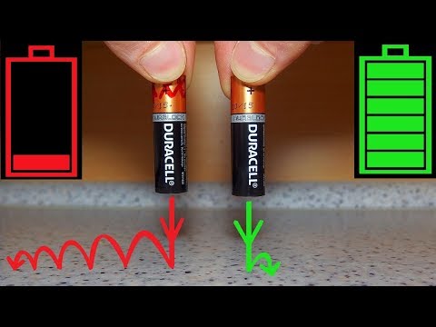 Battery Bounce Test - tell full from empty by dropping it!
