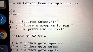 MikeOS Operating System via Qemu, then in MikeOS, Basic and Forth.