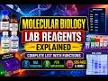 Molecular Biology Lab Reagents Explained | List with Functions | DNA, PCR, SDS-PAGE & More