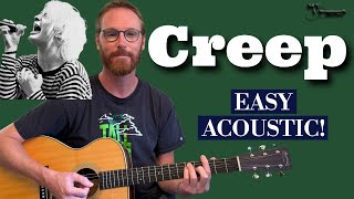 Radiohead - Creep (Acoustic) Guitar Lesson (Easy Chords Chord Melody Arrangement)