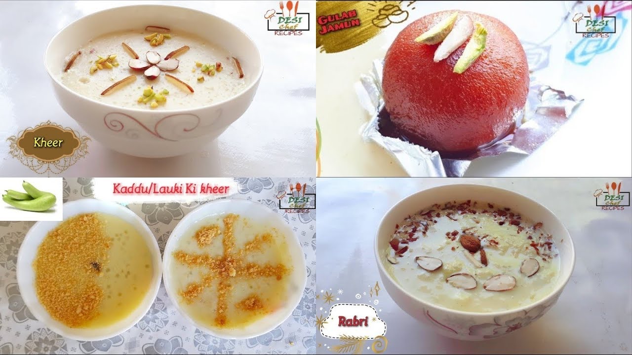 4 Delicious Desi Dessert Recipes Eid Special Desserts YouTube