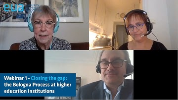 Bologna Process webinar #1 - Closing the gap: the Bologna Process at higher education institutions