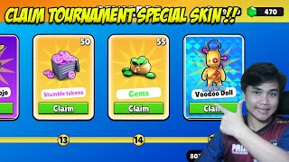 CLAIM TOURNAMENT SPECIAL SKIN BLOCK DASH LEGENDARY ! Live Stumble Guys