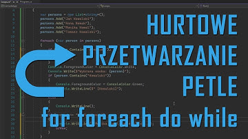 Jak używać pętli w .NET C# for | foreach | while | do while #9