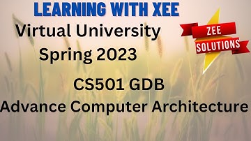 CS501 GDB Spring 2023 Virtual University of Pakistan