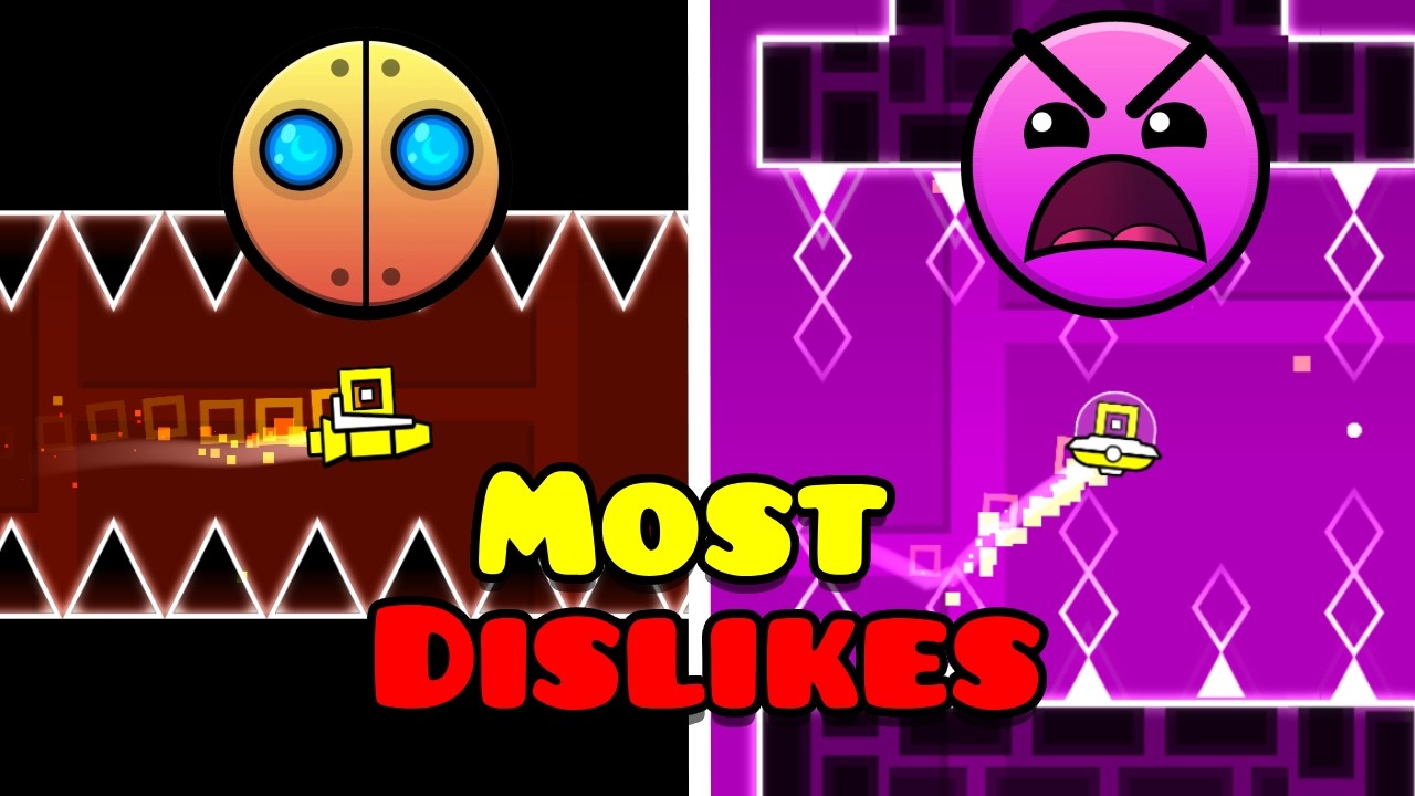 The Most DISLIKED Geometry Dash Levels Of Each Difficulty - YouTube