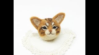 Realistic Needle Felting Tutorial - Ginger Tabby Cat Face