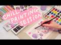 Draw with me ✧ Watercolor painting with the Kuretake granulating palette