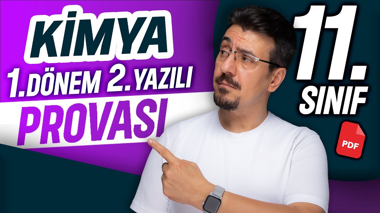 11.sınıf kimya 1.dönem 2.yazılı 2025-2026 | Yazılı Provası