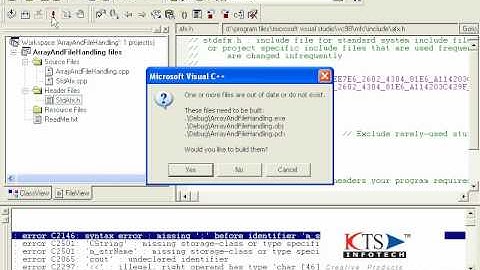 VC++Array & File Handling Example