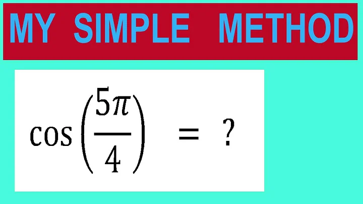 Find   trigonometry angle         cos⁡(5π/4)    =   ?