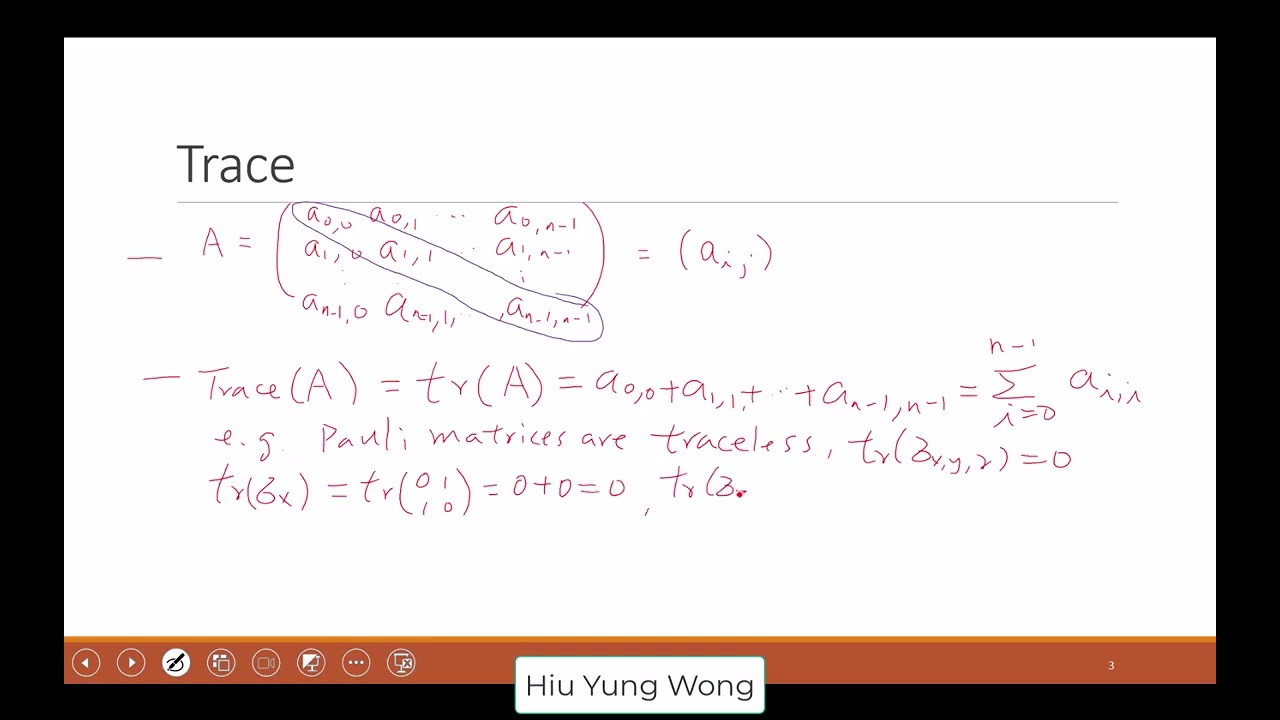 L12 Matrix Trace and Hadamard Gate