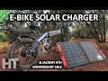 How To CHARGE An ELECTRIC BIKE With SOLAR | Big JACKERY Anniversary Sale