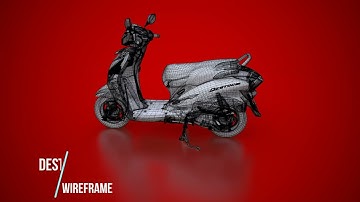Advertisement of 3d Scooty/ Modeling, Texturing and Rendering done in Maya