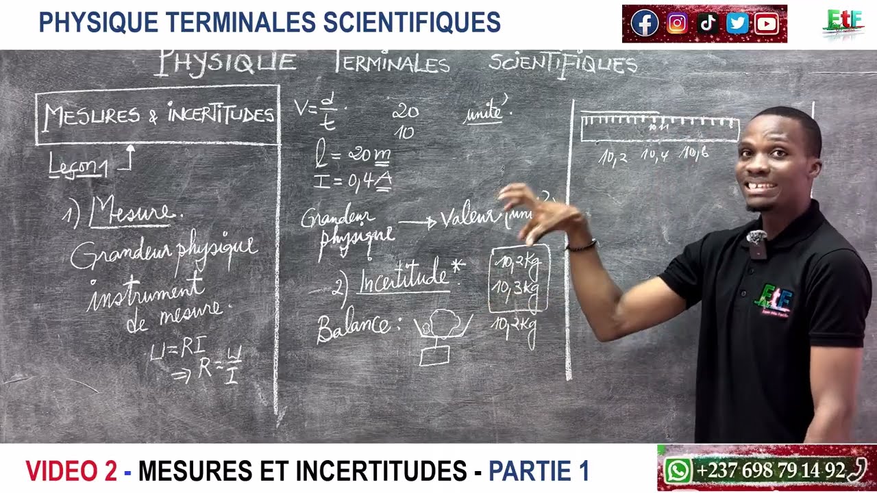 VIDEO 2 - PHYSIQUE TERMINALES - MESURES ET INCERTITUDES - PARTIE 1