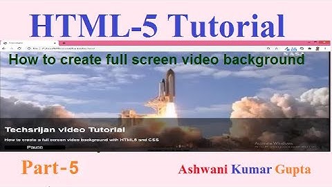 How to create full screen video background with HTML5 and CSS | HTML5 Tutorial in Hindi