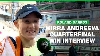 Mirra Andreeva Reacts to HUGE Upset Win over Sabalenka | 2024 Roland Garros Quarterfinal