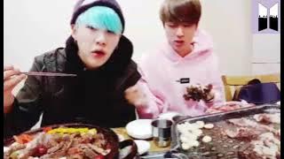 Indo-Eng Sub [Jin, SUGA Live] 160226 Eat JIN Live: Aren't you hungry?
