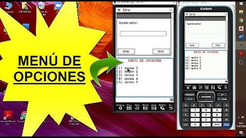 CLASSPAD ll | PROGRAMANDO LA ENTRADA DE MENÚ