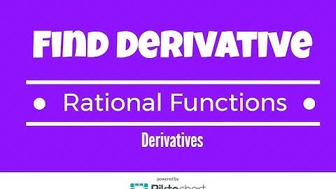 Find The Derivative Of Each Rational Function Without Using The Quotient Rule
