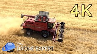 Moisson du blé - Drone 4K - Moissonneuse CASE IH 5088 - Drone Expert