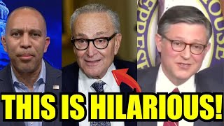 Watch Speaker Johnson Just Humiliate Chuck Schumer and Hakeem Jeffries with One Brilliant Response