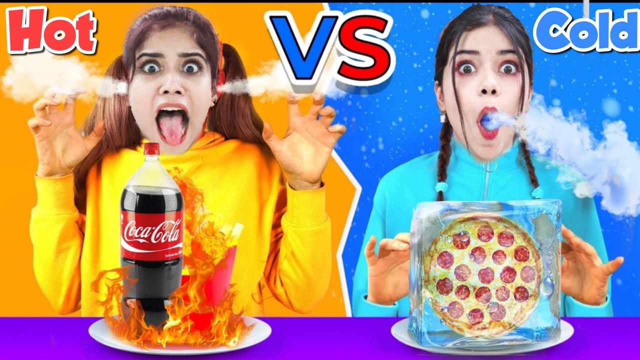 Burning Hot V/S Freezing Cold Food Challenge!! *EXTREME* गर्म🥵 V/S ठंडा 🥶