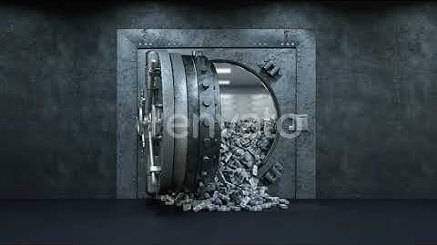 Opening Of The Vault Door In Bank | Motion Graphics - Envato elements