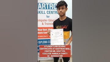 Certificate Distribution @hartronambala68#trending #shorts #reel #trendingshorts #computer #career