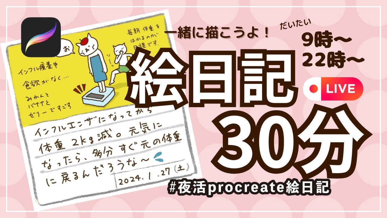 コロナで会え無い友達や身内に絵のプレゼント!手書きの女の子の絵! 友人の差し入れありがたし|夜活絵日記 \お絵描き習慣化ライブ