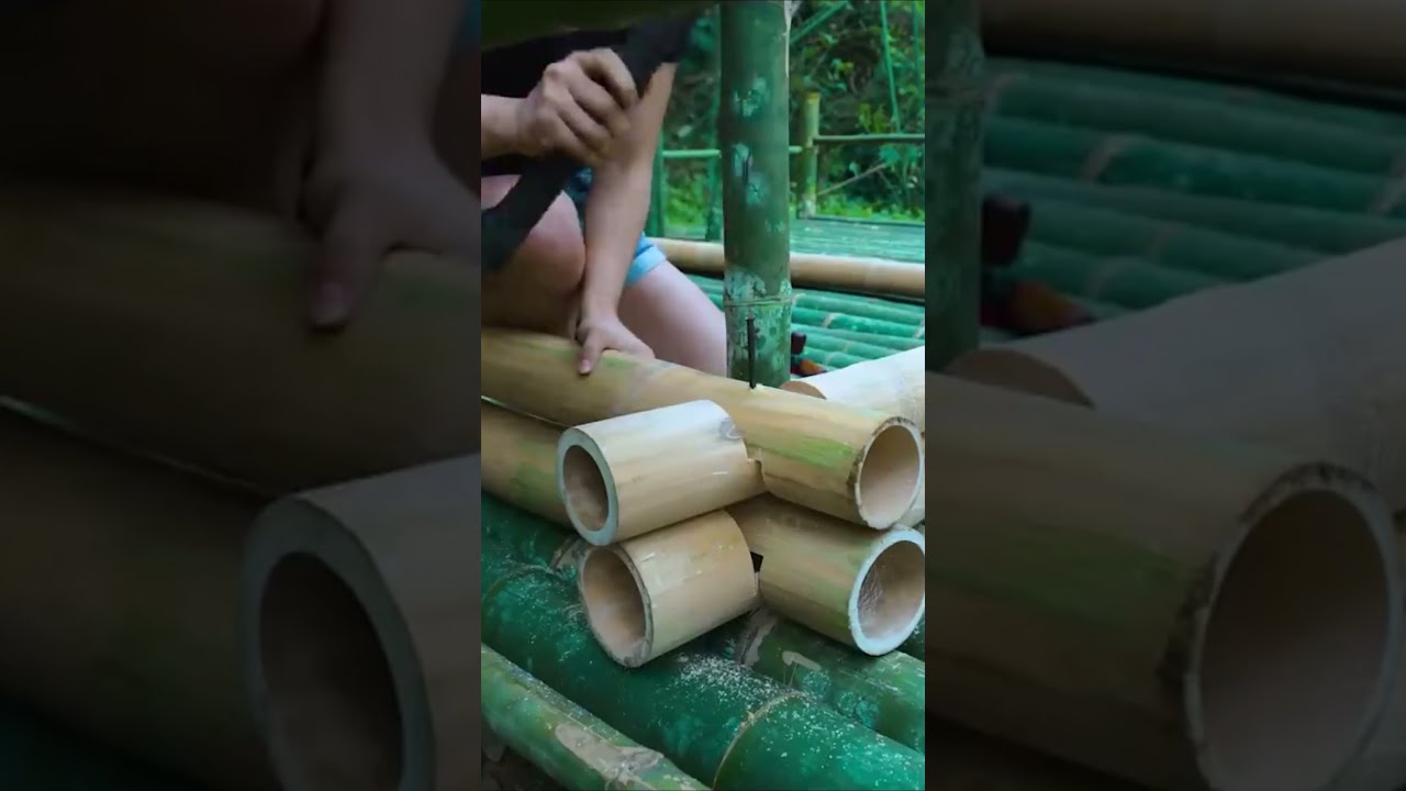Daily Building Bamboo House In The Forest Bushcraft Primitive Primitivetechnology