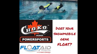 Swimming in Snowmobile Gear with Floataid Technology by Choko Design