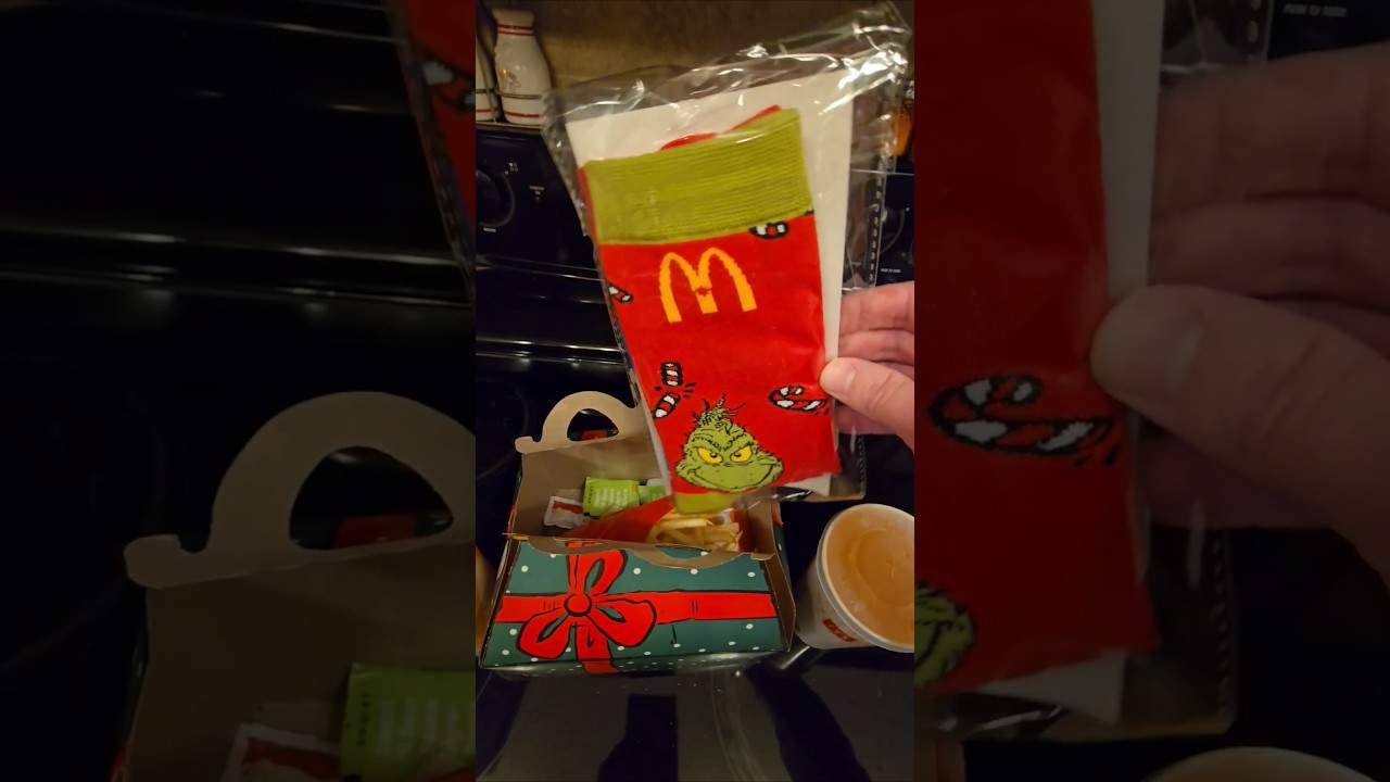 McDonalds Christmas Grinch Socks!