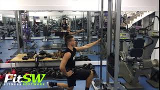Cable Split Squat: Legs, Quad Exercise Demo How-to
