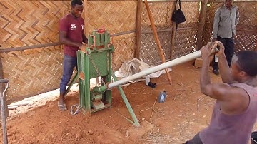 Making compressed earth blocks