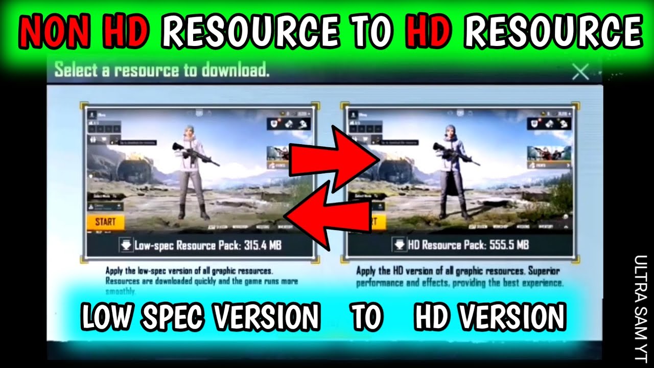 HOW TO CHANGE LOW SPEC RESOURCE PACK TO HD RESOURCE PACK  NON HD ...