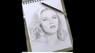Scarlett Johansson | Time-lapse Pencil Drawing