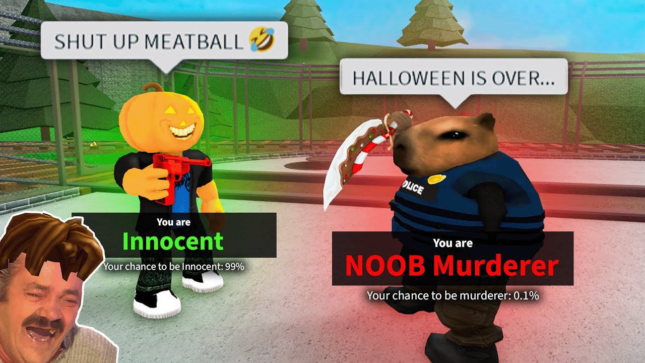 Roblox MM2 Noob Funny Moments (MEMES) 