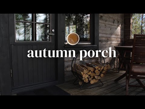 Cozy Autumn Porch Ambience | Cozy Cabin Porch